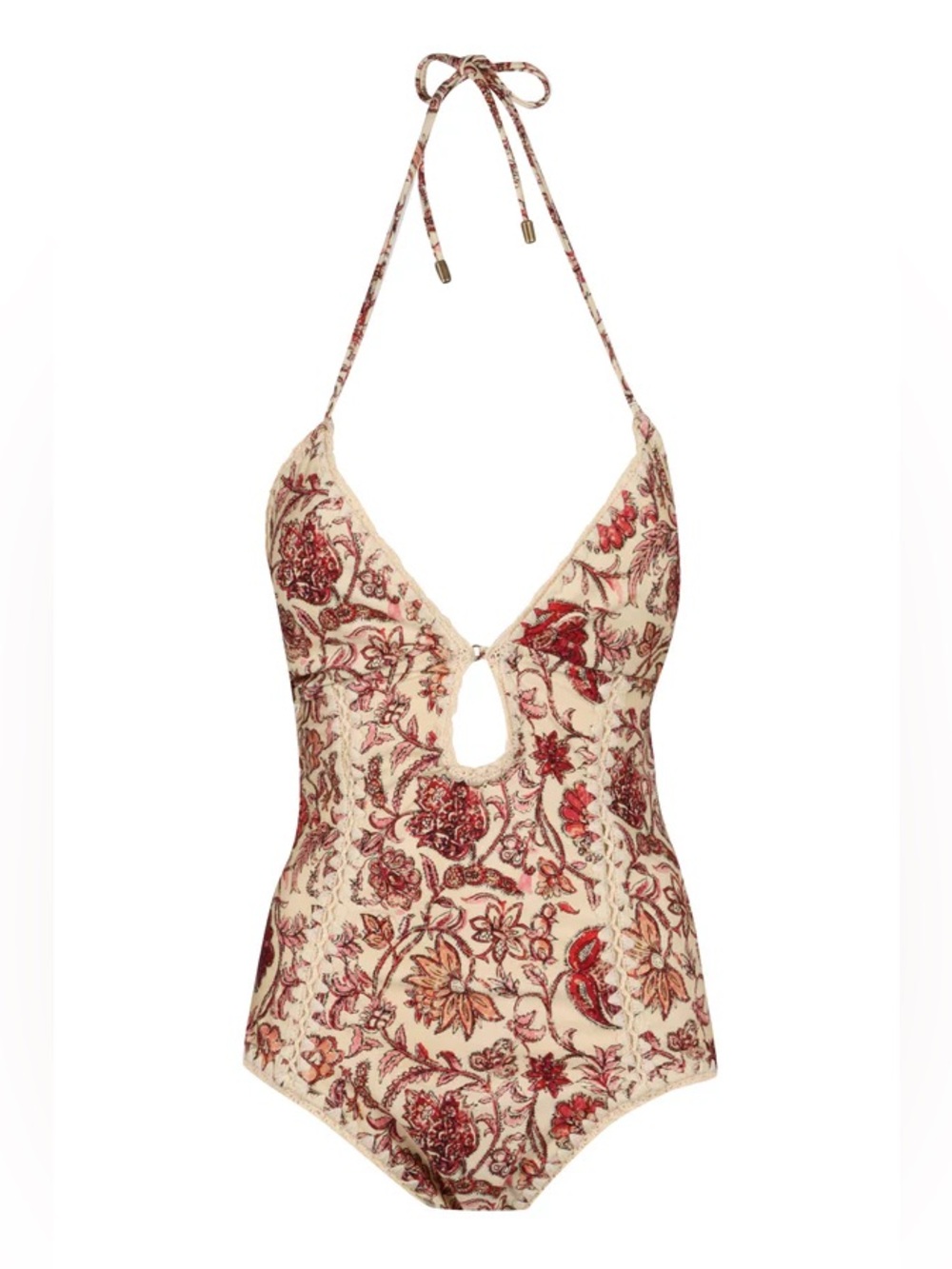 NWT Zimmermann Vitali Keyhole Crochet One-piece Swimsuit